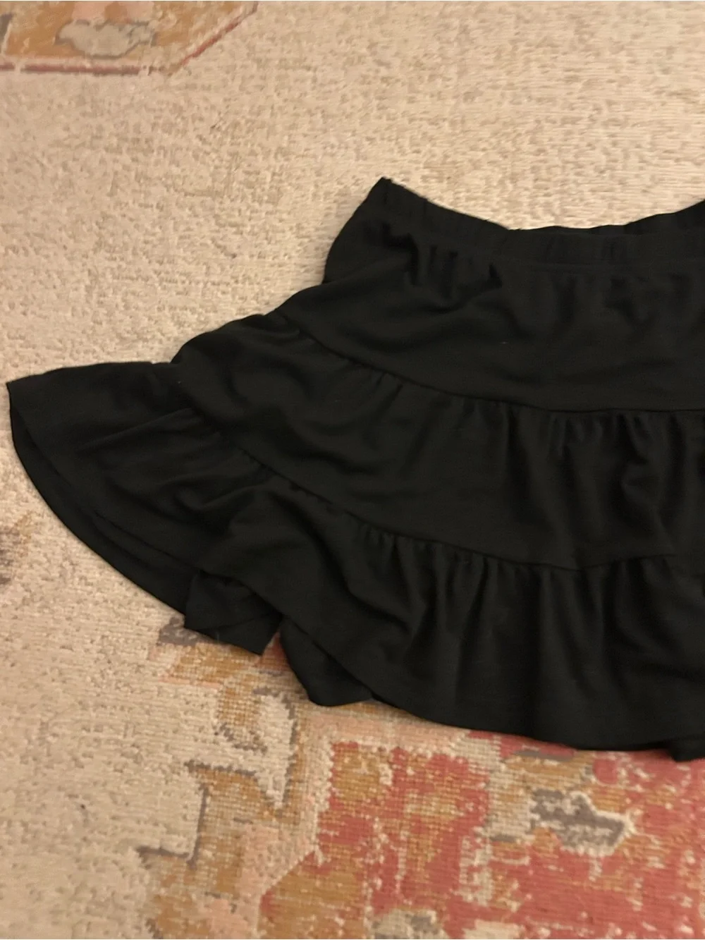 SHEIN Women’s Sz S Minimalist Preppy Black Tiered Mini Tennis Golf Skirt